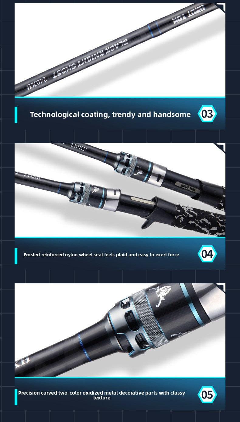 XXH Super Hard Thunder Strong Rod Light Thunder Heavy Thunder Universal XH Long Casting Lure Rod Heavy Grass Area Snakehead Fishing Rod 2.4m