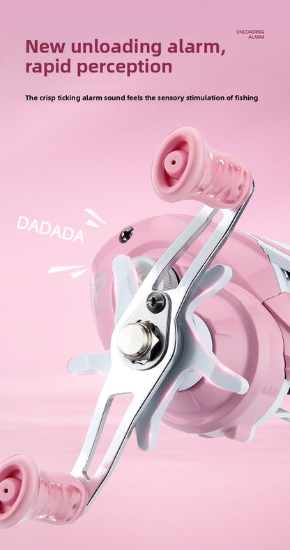 Macaron Pink Water Drop Reel Wholesale Long Casting Fishing Reel Temu with Drag Alarm Micro Fishing Reel 6.3:1