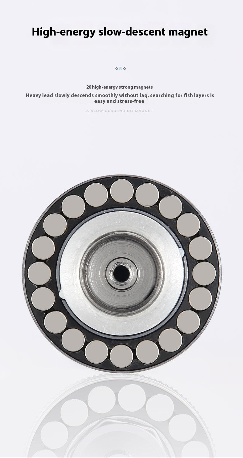 Micro Lead Raft Wheel Front Casting Wheel Bridge Raft Boat Raft Wheel Ice Fishing Wheel One-Key Magnetic Brake Slow-Descent Raft Fishing Wheel