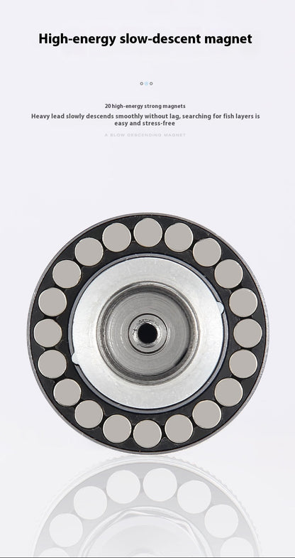 Micro Lead Raft Wheel Front Casting Wheel Bridge Raft Boat Raft Wheel Ice Fishing Wheel One-Key Magnetic Brake Slow-Descent Raft Fishing Wheel