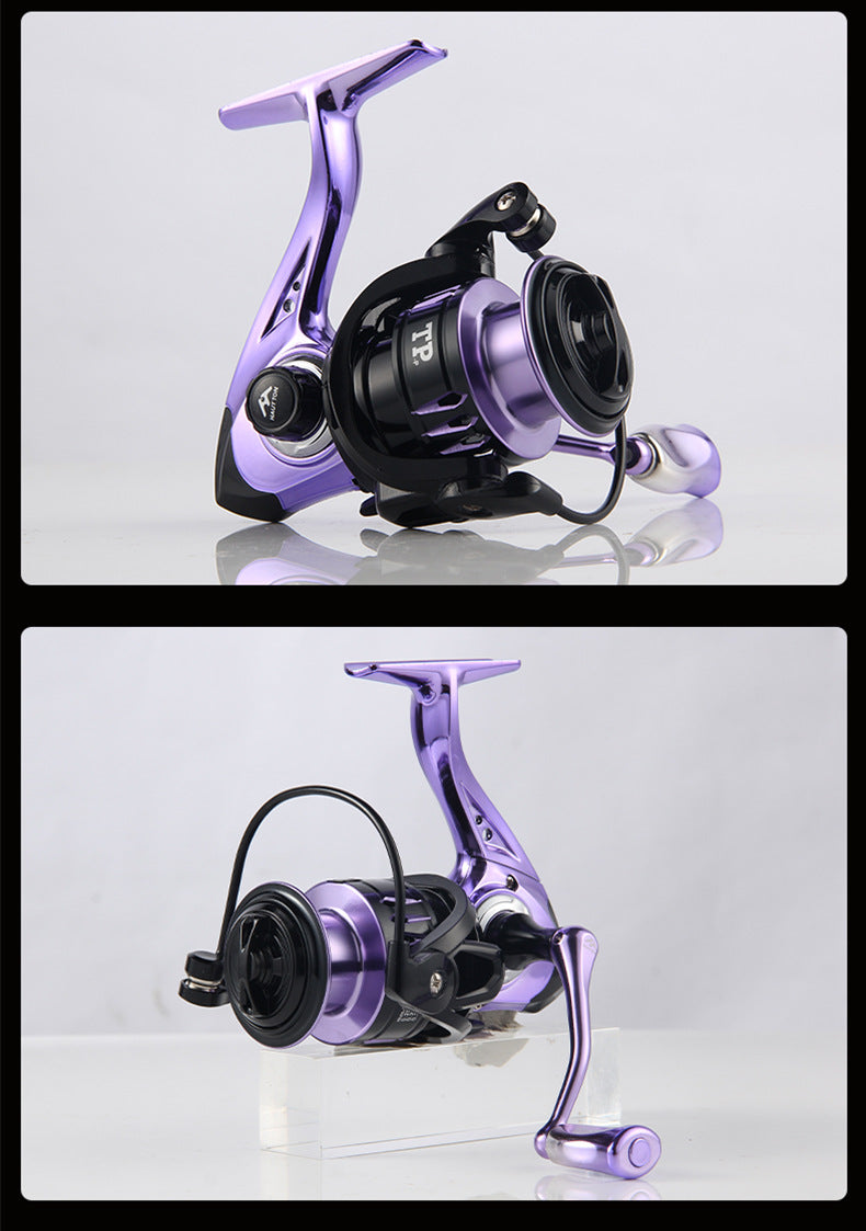 Micro Fishing Reel Deep Line Cup Fishing Reel Sea Fishing Reel Black Electroplated Fishing Reel Lure Spinning Reel