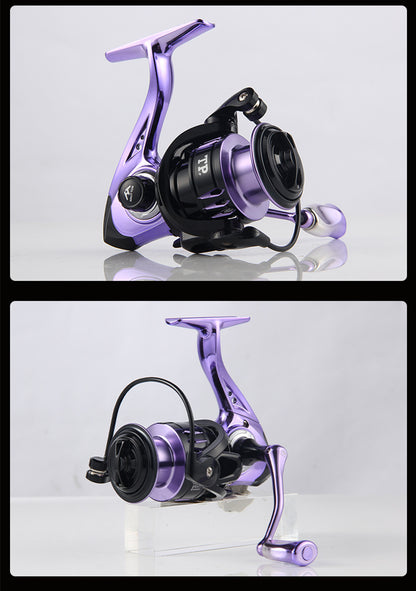 Micro Fishing Reel Deep Line Cup Fishing Reel Sea Fishing Reel Black Electroplated Fishing Reel Lure Spinning Reel