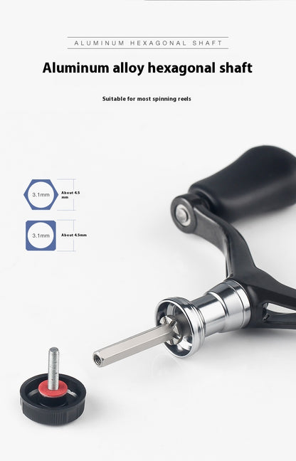 Carbon Spinning Wheel Single Handle Only 32g Four-Corner Double Handle 1000-4000 Model Universal Hexagonal Handle