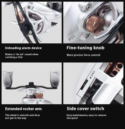 Lure Long Casting Baitcasting Reel Wholesale Takuuma Jig Fox Same Model with Drag Alarm Black Fishing Reel Ultra-light Sea Fishing Reel