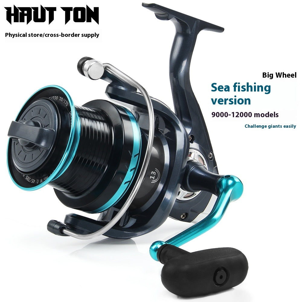 Spinning Wheel Wholesale Full Metal Blackened Fishing Wheel Lure Wheel Micro Fishing Wheel Sea Rod Wheel Big Fish Wheel DK