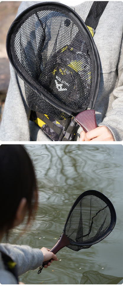 Micro Lure Foldable Landing Net Portable Stream Landing Net Fly Fishing Mini Small Fishing Net Pocket Retractable Only 23cm