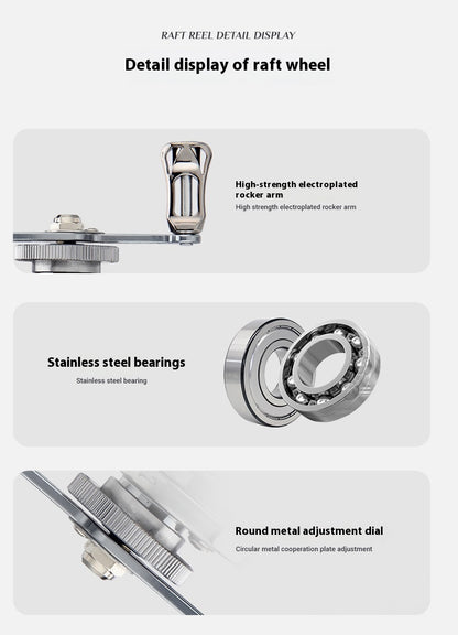 Ice Fishing Reel Winter Fishing Reel Raft Fishing Reel Double Arm High Leg Fishing Reel Point Release Line Raft Reel Front Fishing Reel