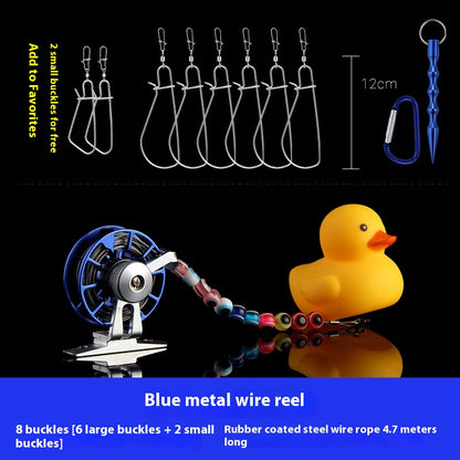 Haodun Little Yellow Duck Live Fish Clip Wholesale Metal Stainless Steel Lure Live Fish Clip Set Fish Lock Clip Fish Clip Wheel Fishing Clip