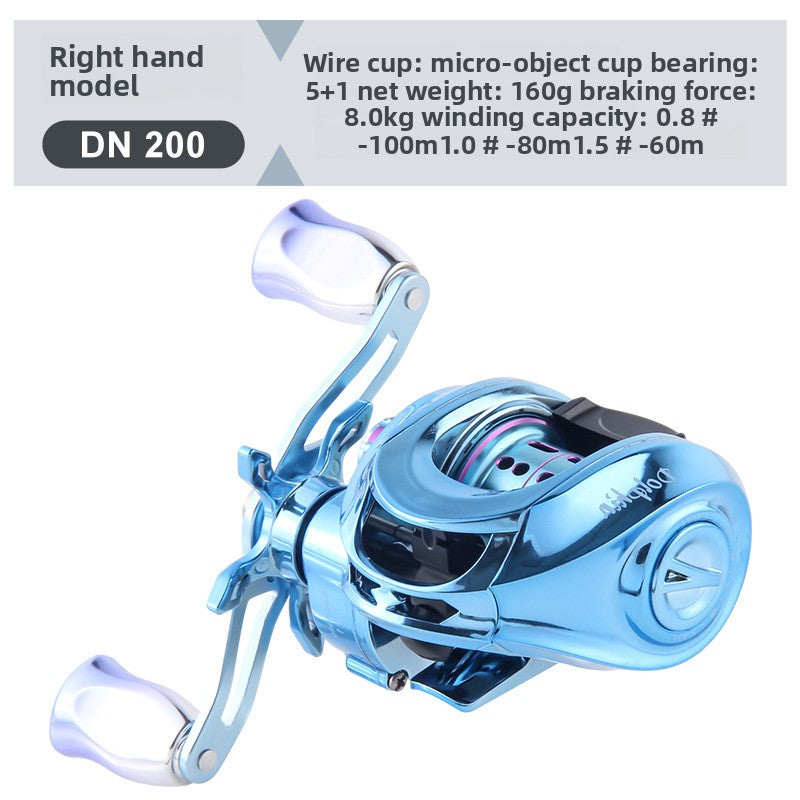 Custom Lure Baitcasting Reel Long Casting Anti-Explosion Line Fishing Reel with Drag Alarm Metal Master