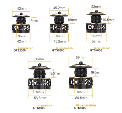 Fishing Reel GTS Third Generation Full Metal Fishing Reel Sea Rod Casting Rod Fishing Reel Rock Fishing Long Casting Full Metal Spinning Reel