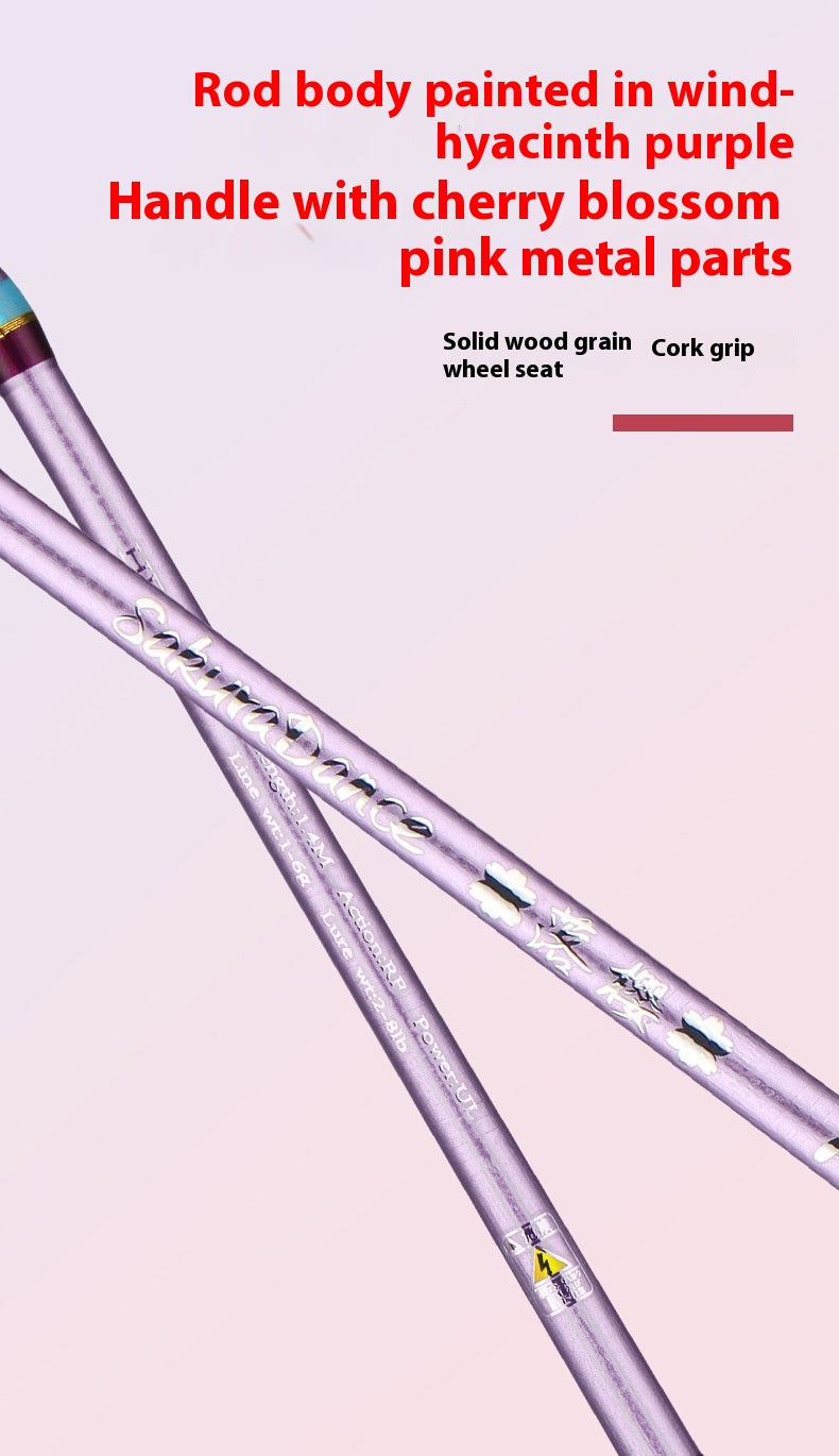 Full Fuji O-Ring 4-Section Micro Lure Rod XUL Ultra Soft Casting Rod Horse Mouth Fiberglass Rod 1.43m Falling Cherry