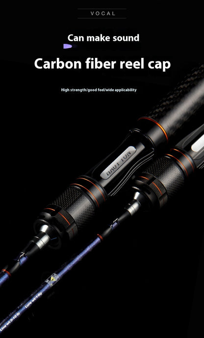 Full Fuji O-Ring Lure Rod Full Carbon Handle UL Adjustable Micro Bait Fishing Rod Sound Wheel Seat Cap Fishing Rod