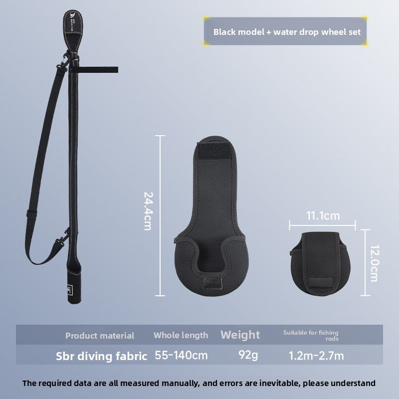 Lure Rod Bag Universal Rod Holder Bag Adjustable Length Width with Velcro Spinning Wheel Bag