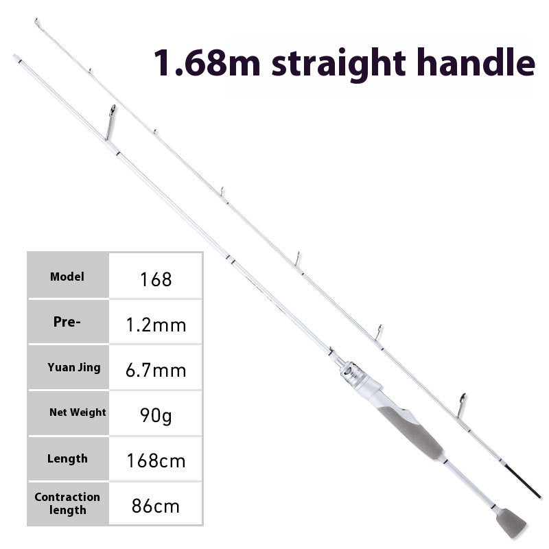 Wholesale Small White Rod Micro Lure Rod 1.68m UL Mouth Rod M Adjustable Long Casting Universal Rod Carbon Fiber Fishing Rod