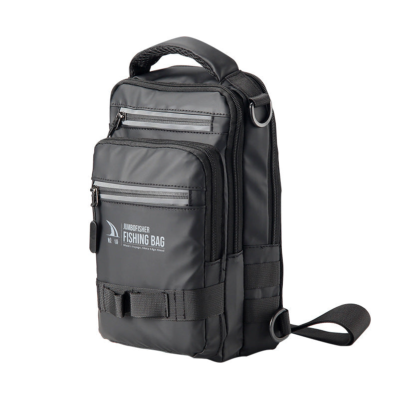 Multifunctional Waterproof Lure Backpack Single Shoulder Crossbody Lure Bag with Rod Insertion Wholesale Fishing Bag Bait Bag