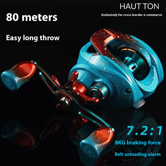 Lure Baitcasting Reel Wholesale Metal Long Casting Anti-Explosion Line Fishing Reel 7.2:1 Fishing Reel Cross-Border New Product Sea Fishing Reel