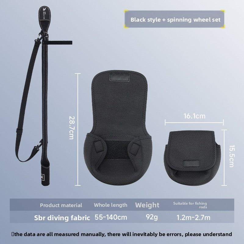 Lure Rod Bag Universal Rod Holder Bag Adjustable Length Width with Velcro Spinning Wheel Bag