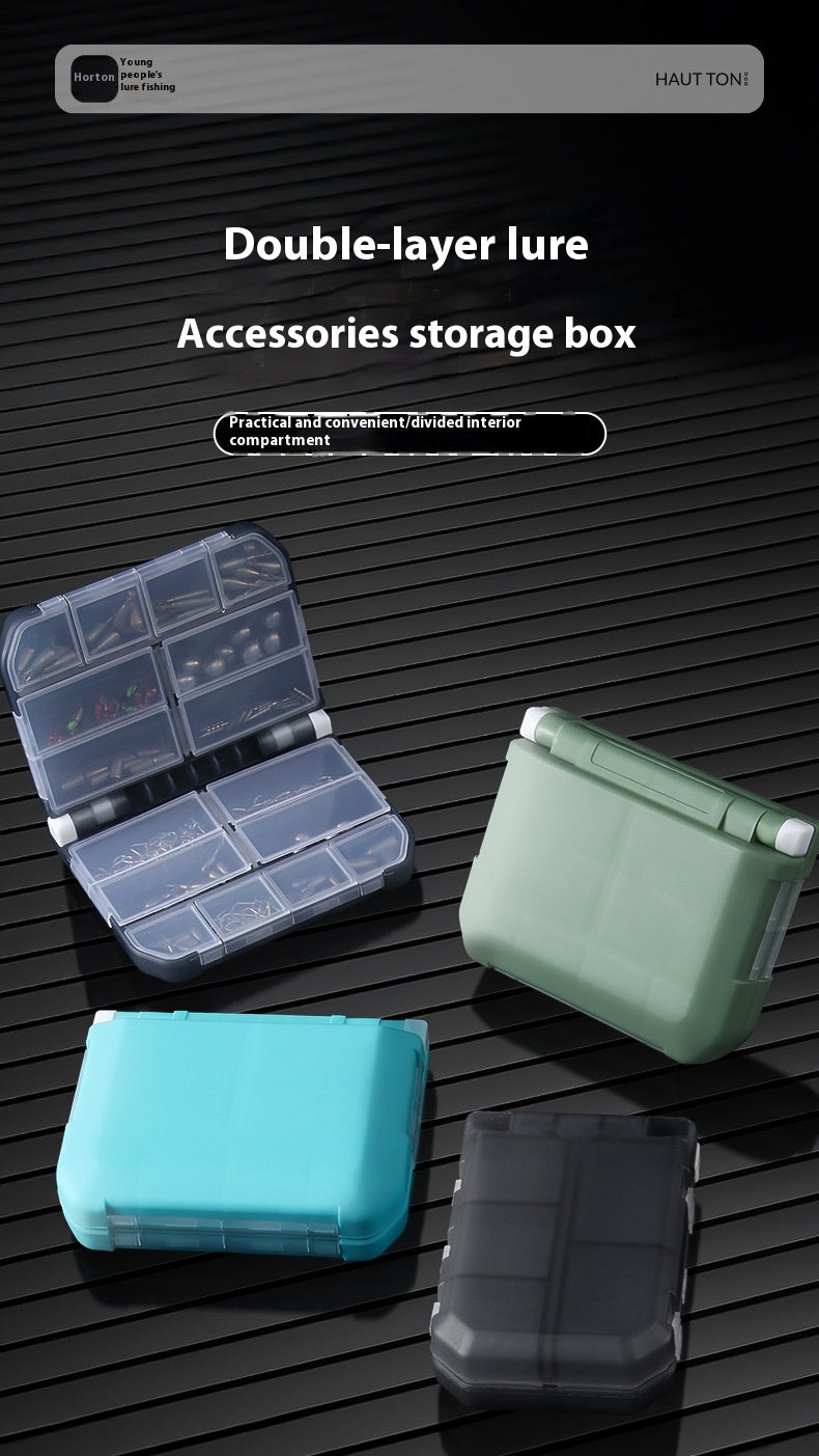 Lure Accessories Storage Box with Pins, Eight-Shaped Rings, Jig Head Hooks, Crankbaits, and Lead Sinkers, Detachable Space