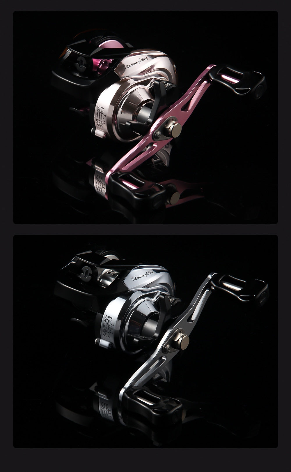 Lure Baitcasting Reel Wholesale 7.2:1 Fishing Reel with Drag Alarm Black Fishing Reel Long Casting Fishing Reel Fishing Line Reel TP