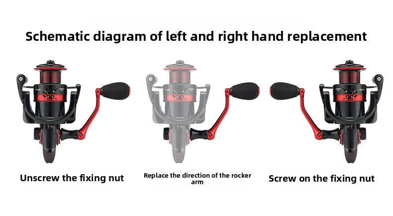 Double Crank Handle Spinning Reel Full Metal Line Cup Lure Fishing Reel Gapless Fishing Reel Long Casting Sea Rod Reel DY