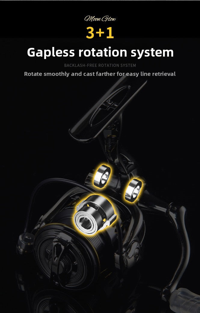 No Gap Fishing Reel Wholesale Fishing Reel 4.8:1 Speed Ratio Lure Micro Spinning Reel 800 Model Shallow Line Cup MG