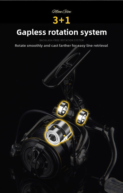 No Gap Fishing Reel Wholesale Fishing Reel 4.8:1 Speed Ratio Lure Micro Spinning Reel 800 Model Shallow Line Cup MG