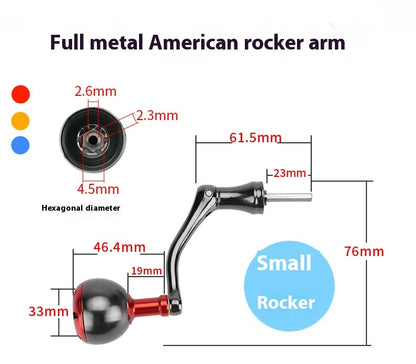 Wholesale Spinning Wheel Metal Crank Arm Metal Spherical Modified Crank Fishing Wheel Single Double Crank Accessories Grip Ball