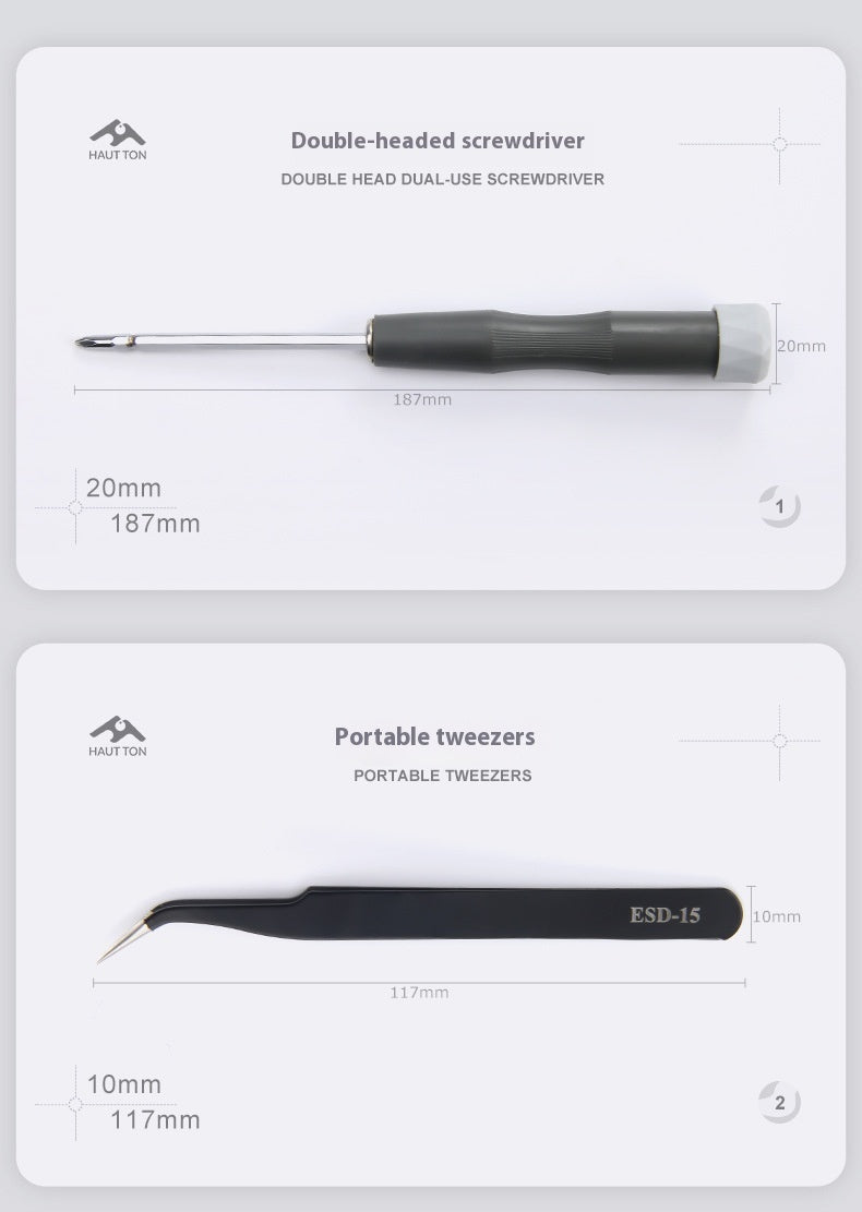 Fishing Reel Disassembly Repair Kit Fishing Reel Water Drop Reel Bearing Pin Remover Multi-Function Wrench Screwdriver Tweezers