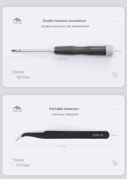 Fishing Reel Disassembly Repair Kit Fishing Reel Water Drop Reel Bearing Pin Remover Multi-Function Wrench Screwdriver Tweezers