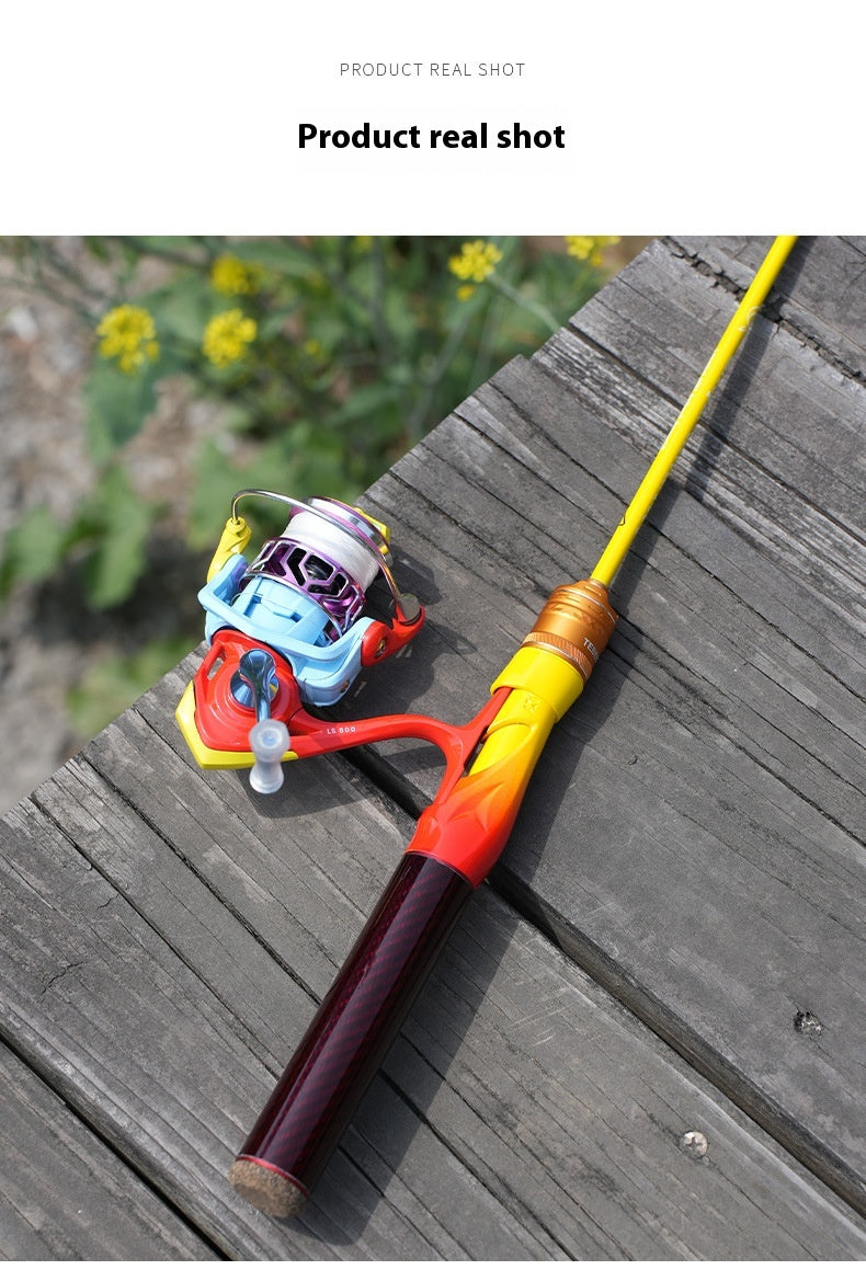 Linglong Youth Edition Lure Rod Five Sections Change to Four Sections Casting Rod Stream Mouth White Strip UL Micro Rod Fishing Rod