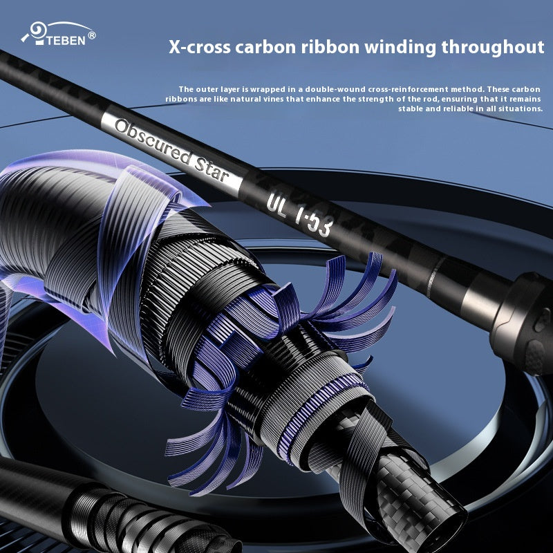 Full Set Fuji O-Ring Micro Object Worm Rod Large Taper Mouth Rod High Carbon Lure Long Casting Rod Carbon Soft Wood Ultra Light 68g