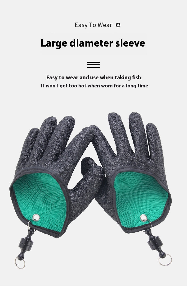 Lure Anti-Slip Fishing Gloves Multi-Functional Fishing Latex Gloves Anti-Puncture Waterproof Sea Fishing Gloves