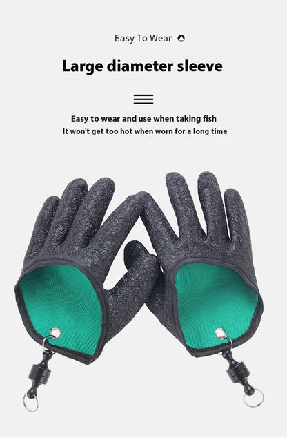 Lure Anti-Slip Fishing Gloves Multi-Functional Fishing Latex Gloves Anti-Puncture Waterproof Sea Fishing Gloves
