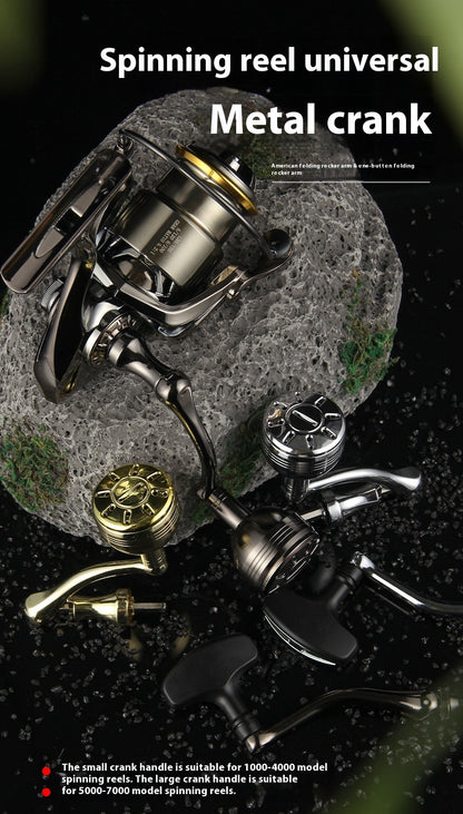 Wholesale Spinning Wheel Metal Crank Arm Metal Spherical Modified Crank Fishing Wheel Single Double Crank Accessories Grip Ball